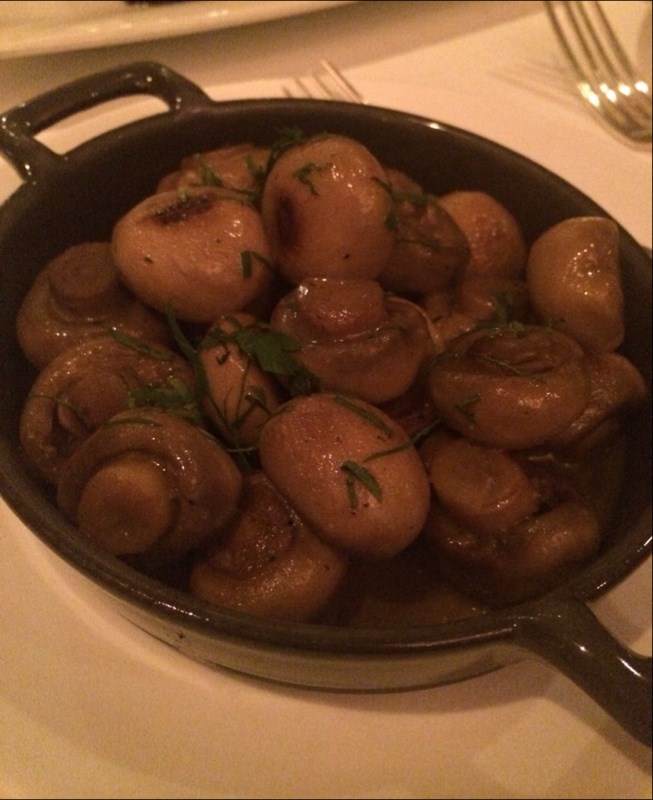 fried garlic button mushroom