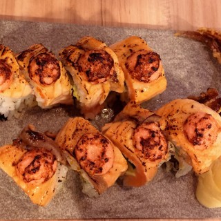 Salmon Mentaiyaki Roll (with soft shell crab) - Orchard / The Sushi Bar (Orchard)|Singapore