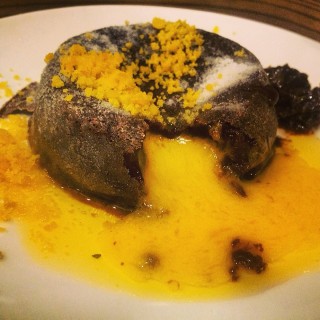 Salted egg yolk molten lava cake - River Valley / Five & Dime Eatery (River Valley)|Singapore
