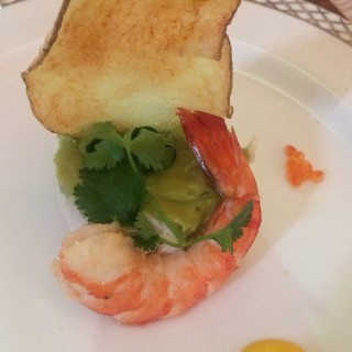 Tian of Avocado, Crab and Prawn Golden trout Caviar and potato chips - Urdaneta 's Old Manila - The Peninsula (Urdaneta )|Metro Manila