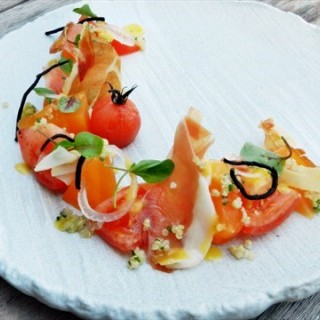Salad Of Vine Ripened Tomatoes, Jamon Serrano Slices, Organic Quinoa, Honey Melon Dressing - Alexandra's Portico (Alexandra)|Singapore