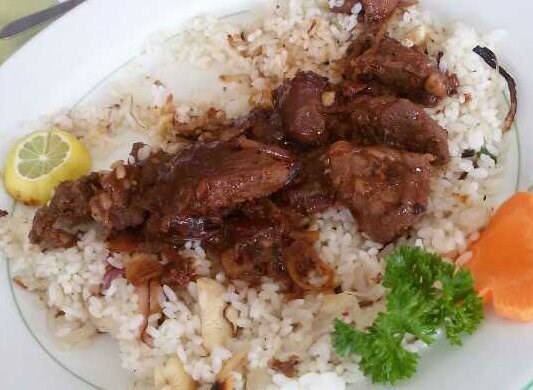 牛肉小米饭
