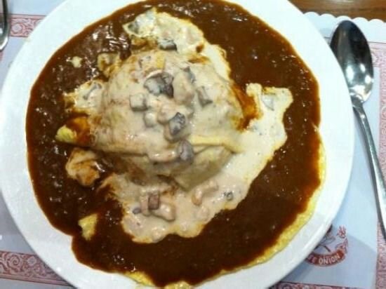 起司鸡丁蛋包饭