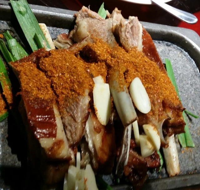 葱烤羊排