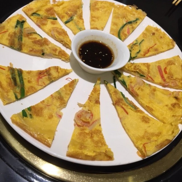大虾鸡蛋饼