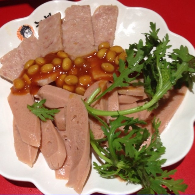 午餐肉豆子