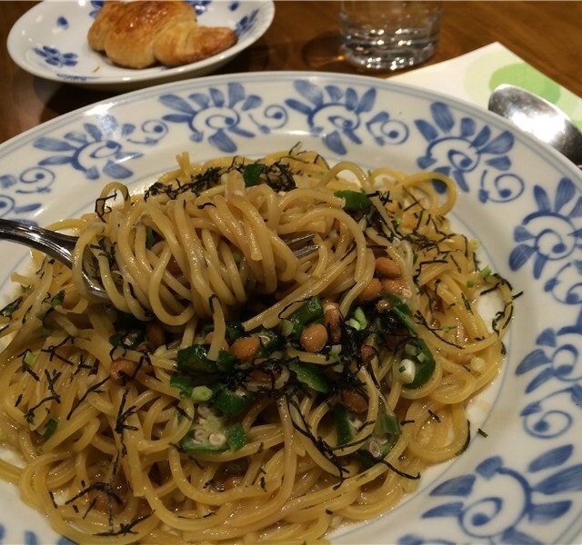 纳豆秋葵和风意面