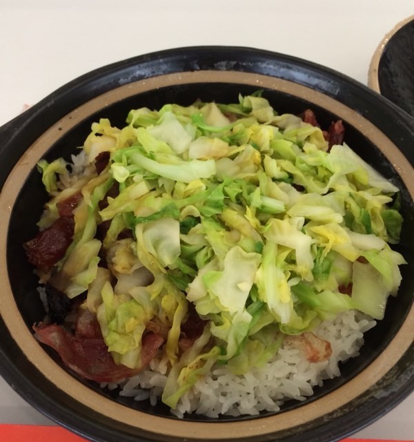 腊味煲仔饭+蔬菜