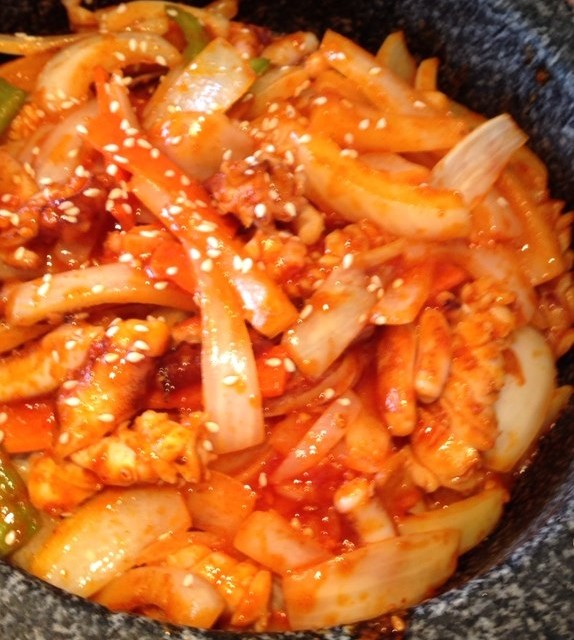 鱿鱼石锅拌饭