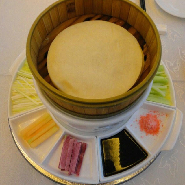 鸭饼配菜