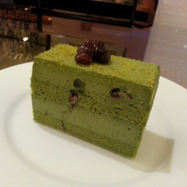 抹茶红豆蛋糕