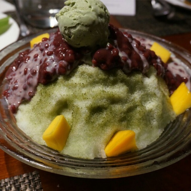 抹茶红豆冰沙