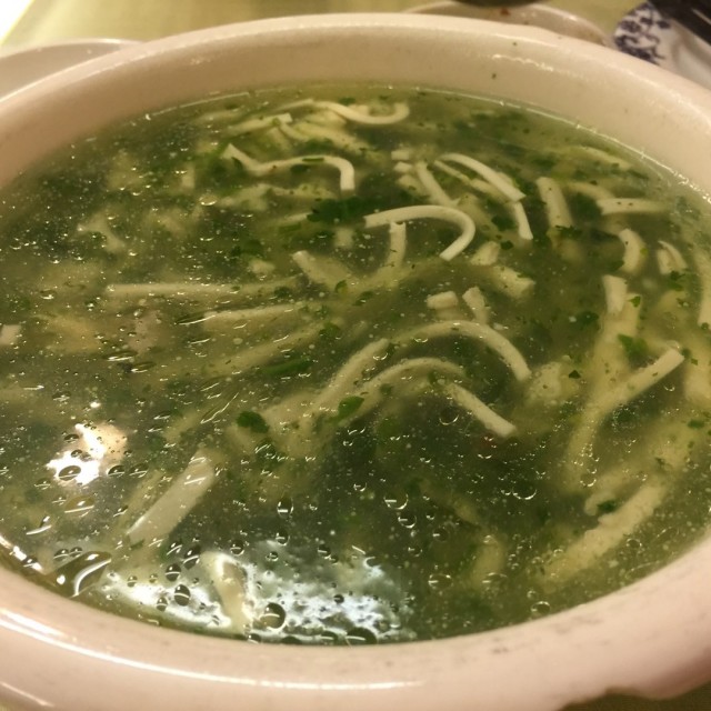荠菜肉丝豆腐羹