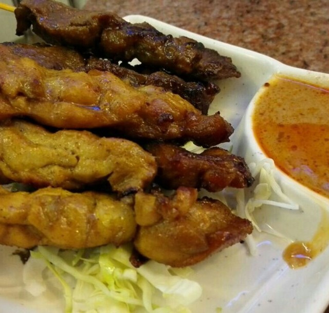 咖喱鸡肉牛肉串