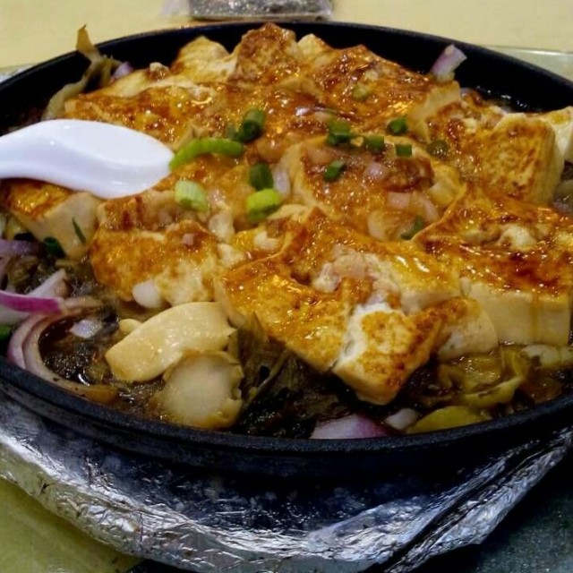 铁板酸菜让豆腐