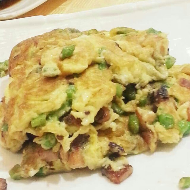 豆角叉烧炒蛋