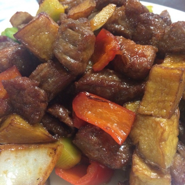 杏鲍菇牛肉粒
