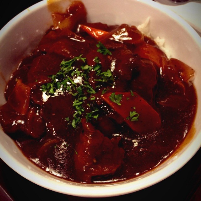 黑胡椒牛肉烩饭