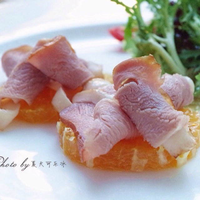 烟鸭胸香橙沙律