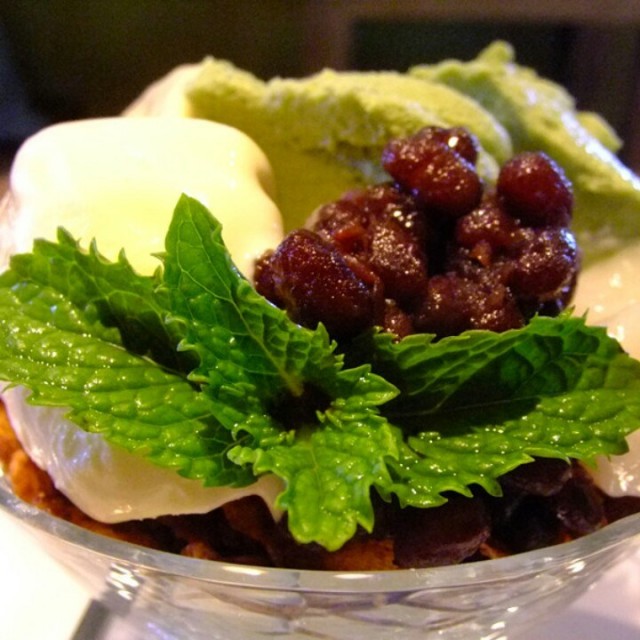 抹茶红豆冰激凌