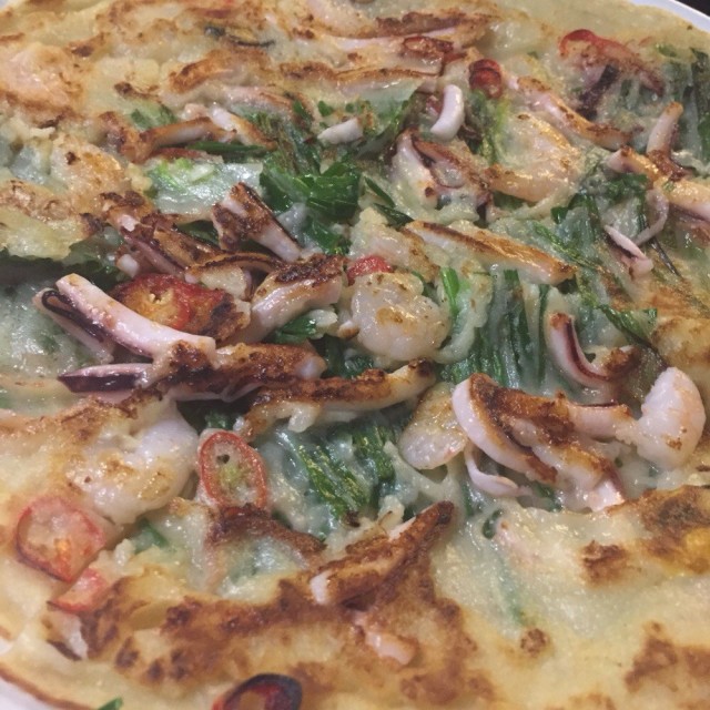 海鲜葱饼