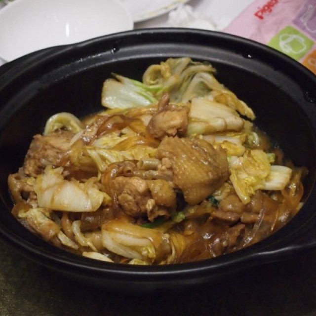 白菜粉皮炒土鸡