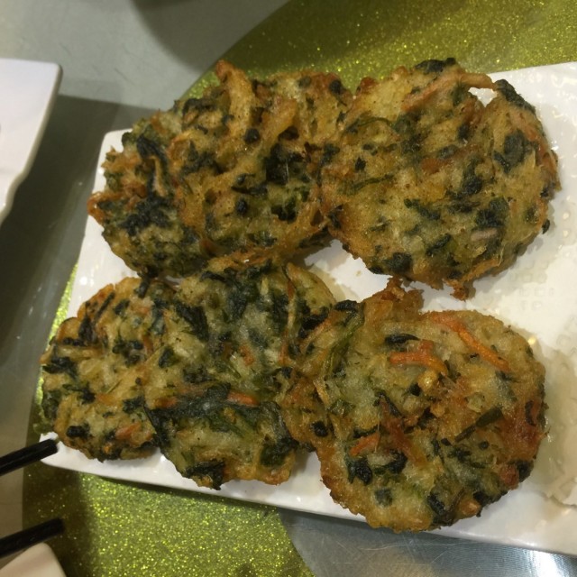 野菜虾饼