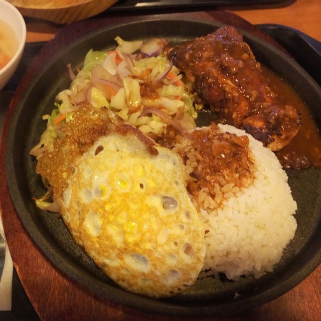 铁板鸡排饭