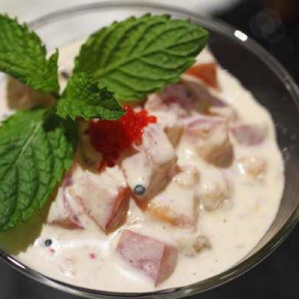 秘制鱼子酱三文鱼杯