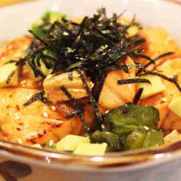 嫩煎挪威三文鱼鹅肝饭