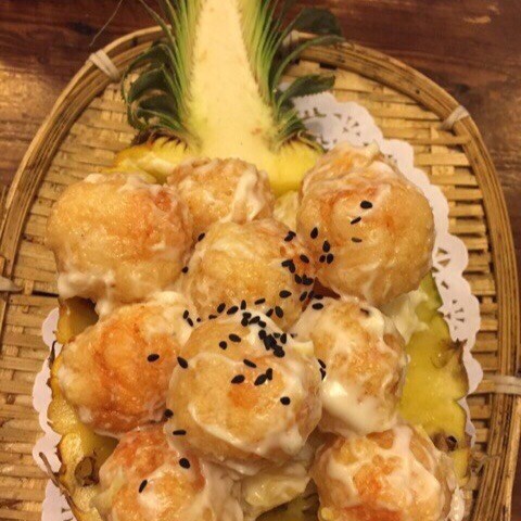 菠萝油条虾
