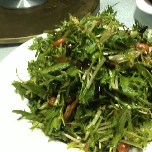 肉丝拌苦苣