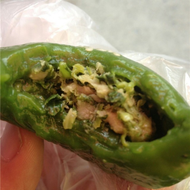 荠菜肉青团