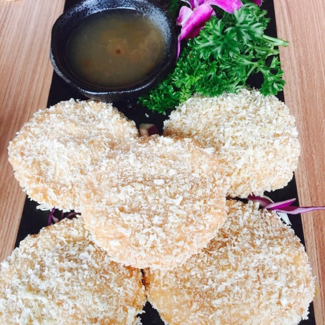 金钱虾饼