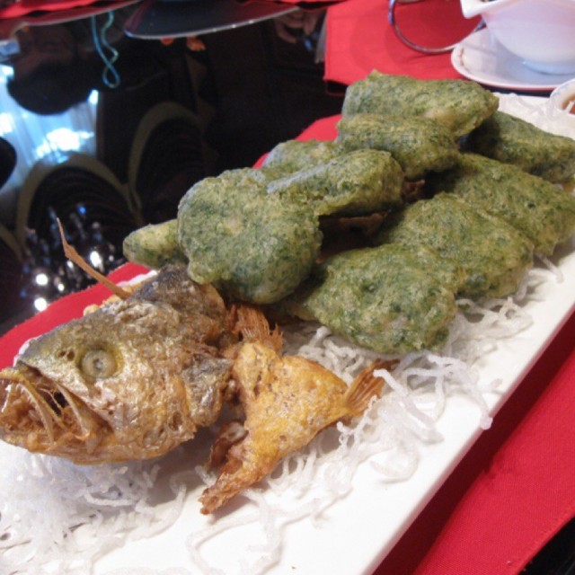炸苔条黄鱼