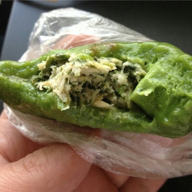 荠菜鲜肉青团