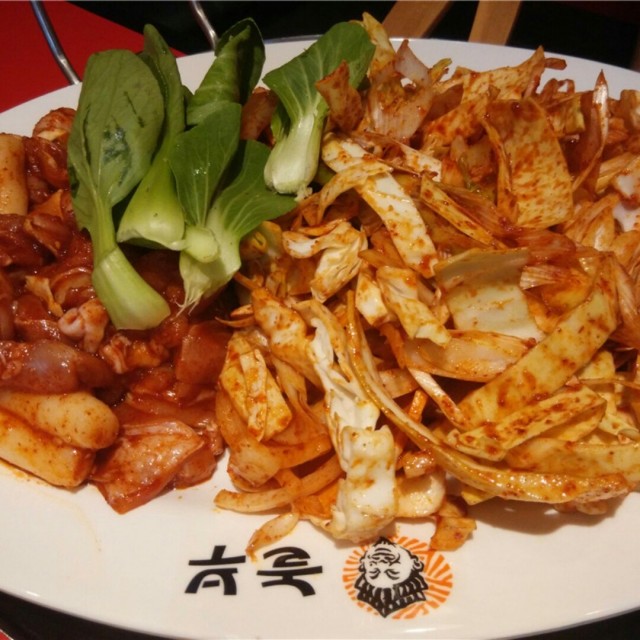 章鱼鸡肉铁板烧