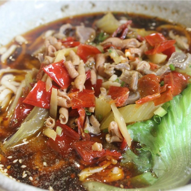 酸辣鸡杂面