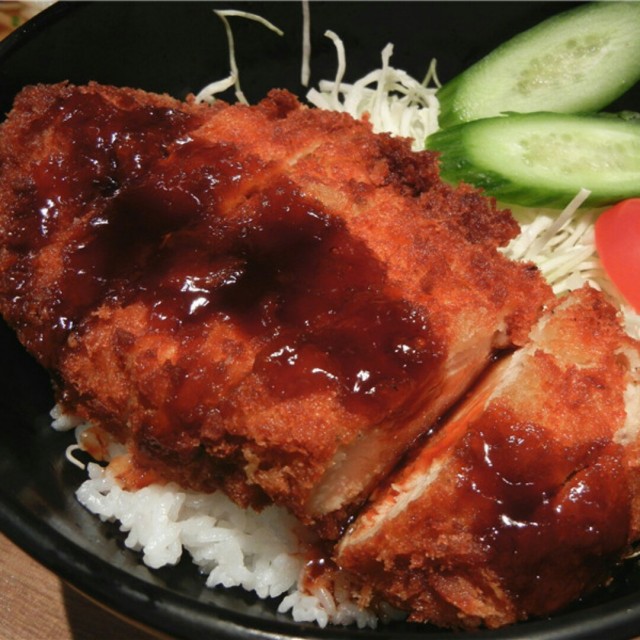 香酥炸鸡排盖饭