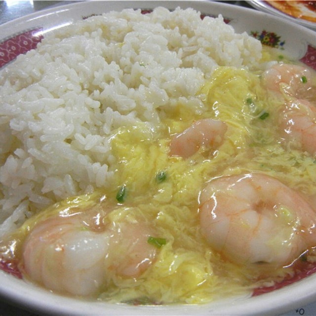 滑蛋虾仁饭