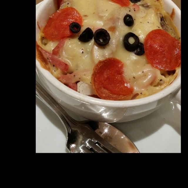 Grilled chicken & mushroom spaghetti