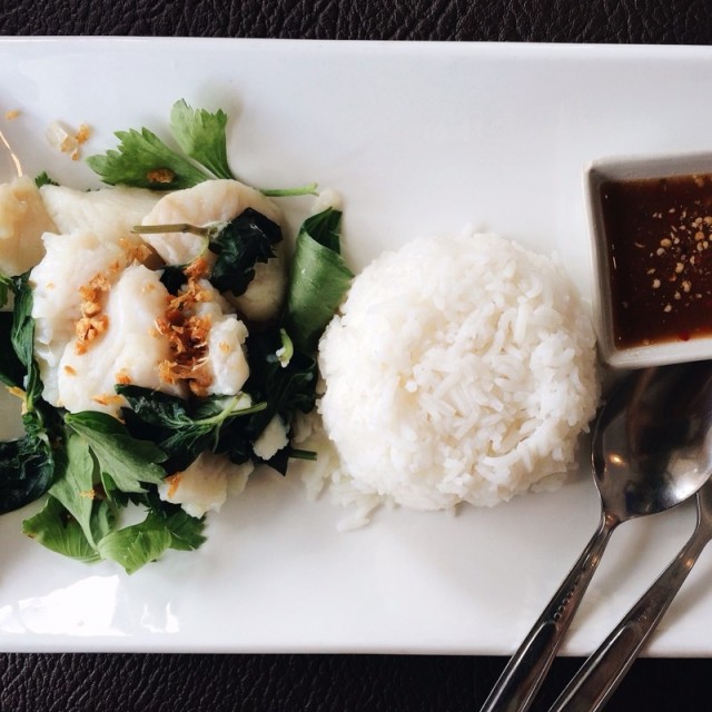 ข้าว ปลานึ่งซีฟู้ด