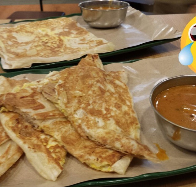 Chicken Murtabak, Egg and Onion Prata