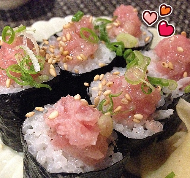 Mince Toro Sushi with Spring Onions