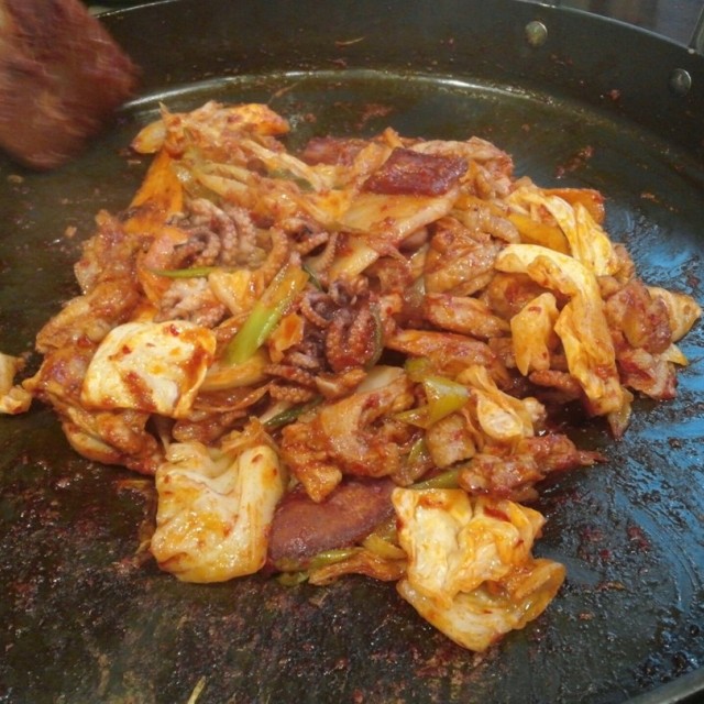Chicken Galbi with Chukkumi Octopus