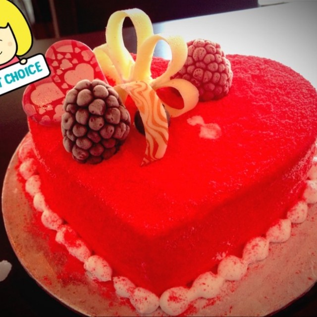 Valentines Heart Shaped Cake