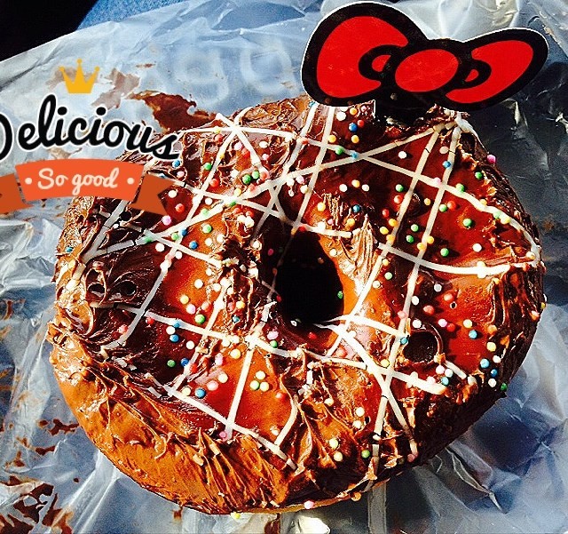 Hello kitty chocolate donuts