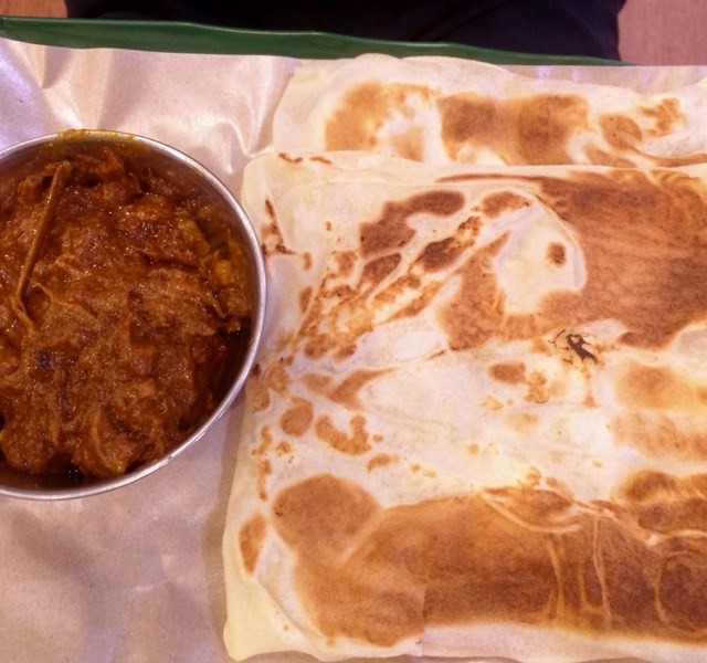 Plain Prata with Mutton Curry