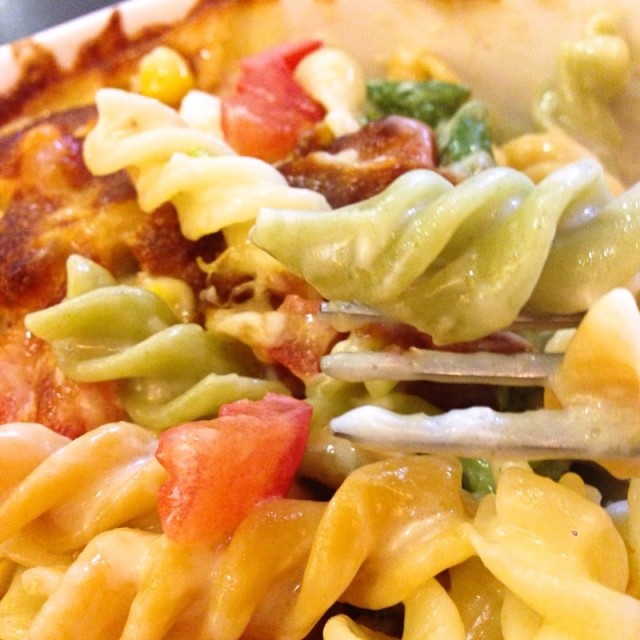 芝士焗雜菜螺絲粉