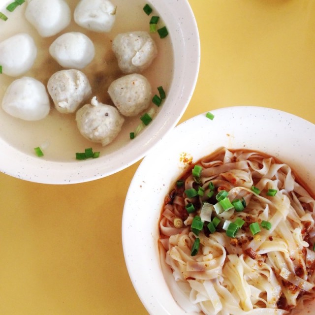 Handmade Fishball & Meatball soup with Kway Tiao